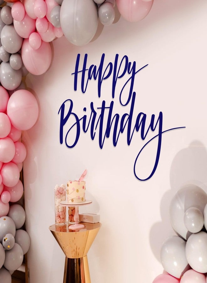 Sinload Happy Birthday Sign for Backdrop, Disposable Party Decoration, Easy Stick& Peel Wall Decal for Photo Background, Balloon Arch Decor(Blue) - Image 5